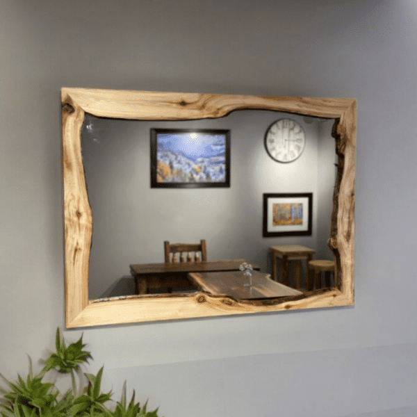 Antique Wood Frame Mirror