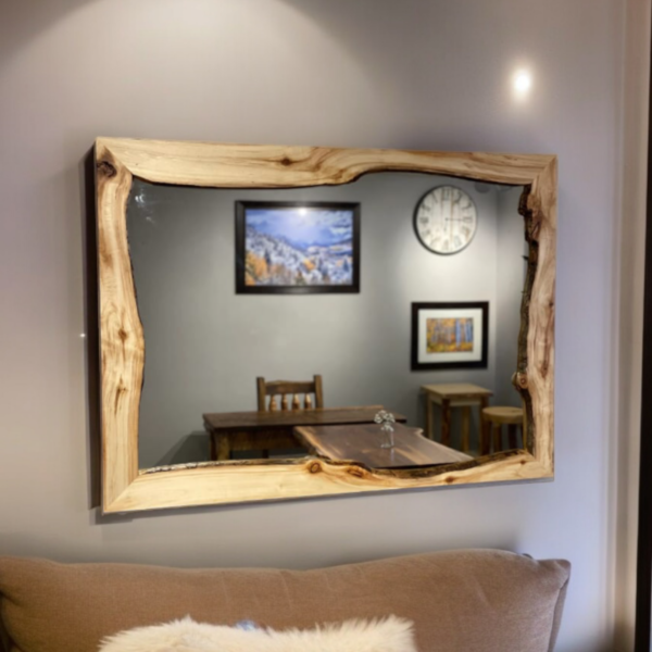 Antique Wood Frame Mirror - Image 2